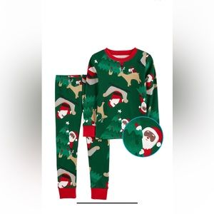 NWt Carters Kids' Holiday Pajama, Green